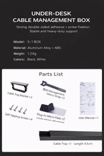 Under-Desk Cable Management Box