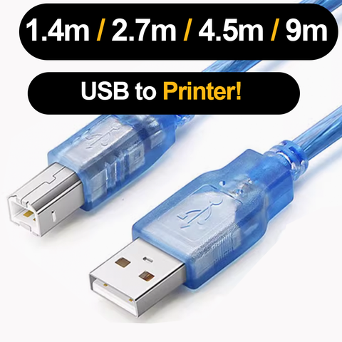 Long Printer & Scanner Cable | USB 3.0 to Micro USB| USB 3.0 Wire | 1m 3m 5m 9m