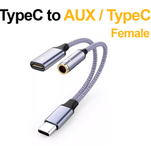 Type-C to AUX & Type-C Female | AUX and Type-C Cable | Type-C Wire