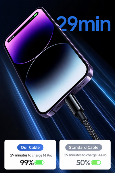 Type-C to Lightning  | SUPERCHARGE Cable | (1m,2m)