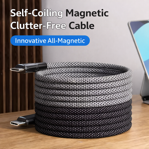 Magnetic Type-C to Type-C  | ANTI-KNOT Cable | 240W (1m,2m)