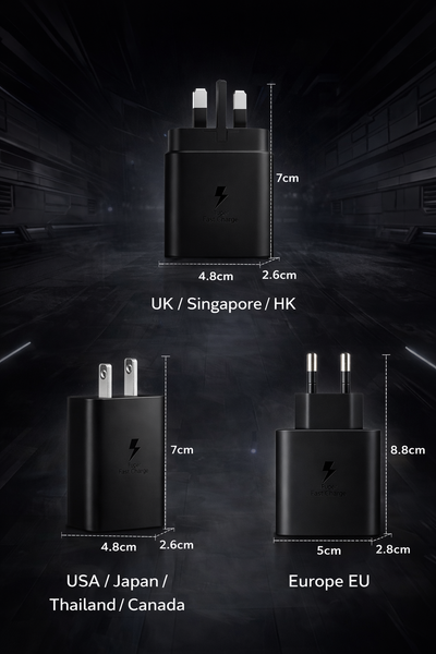 Charging Head Superfast  | SUPERCHARGE Charger | 45W (America,Europe,Asia)